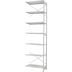 Стеллаж ПС 1150x300x3000 (7 полок) приставной (100 кг на полку)