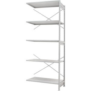 Стелаж ПС 1150x300x2000 (5 полиць) приставний (100 кг на полицю)