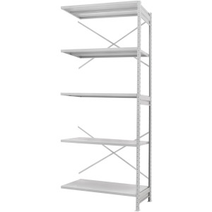 Стелаж ПС 1150x300x2000 (5 полиць) приставний (150 кг на полицю)