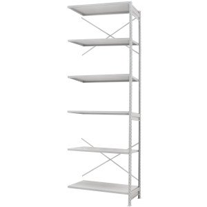 Стеллаж ПС 1500x600x2500 (6 полок) приставной (100 кг на полку)