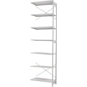 Стеллаж ПС 1500x400x3000 (7 полок) приставной (100 кг на полку)