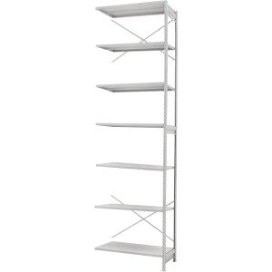 Стеллаж ПС 1500x300x3000 (7 полок) приставной (150 кг на полку)