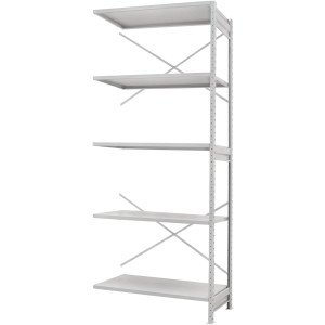Стеллаж ПС 1500x300x2000 (5 полок) приставной (100 кг на полку)