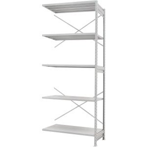 Стеллаж ПС 1500x600x2000 (5 полок) приставной (250 кг на полку)