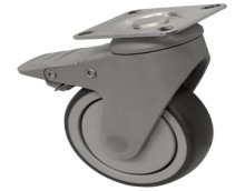 Колесо 3093-100 пов. з гальмом на платформі  (пластиковий кронштейн)