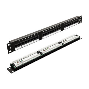 Патч панель 24 порти 1U 19" UTP CAT5E
