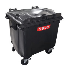 Контейнер пластиковий для ТПВ ТМ "SULO" 1100 л. Плоска кришка Cірий