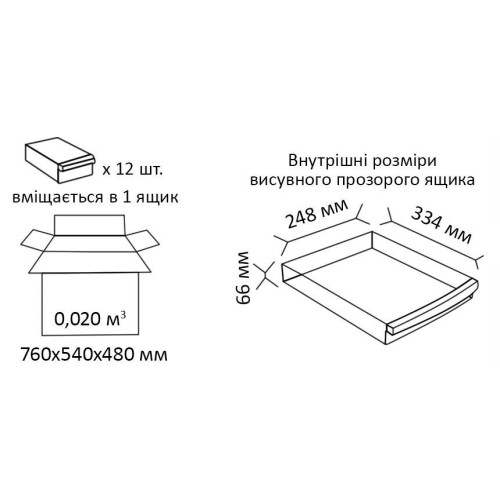 Висувний модульний ящик 512 (В×Ш×Г)150×260×340