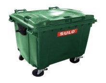 Контейнер пластиковий для ТПВ ТМ "SULO" 1100 л. Плоска кришка Зелений