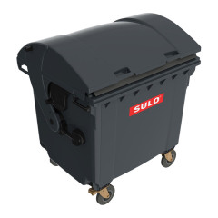 Контейнер пластиковий для ТПВ ТМ «SULO» 1100 л. сферична кришка, Сірий