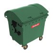 Контейнер пластиковый для ТБО ТМ «SULO» 1100 л. сферическая крышка, Зеленый
