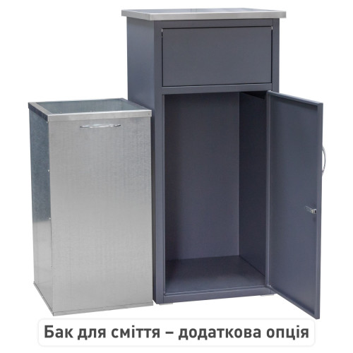 Урна фарбована з нержавіючою стільницею (AISI 304)