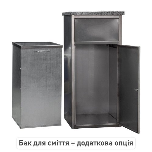 Урна нержавеющая (AISI 304) с гранитной столешницей