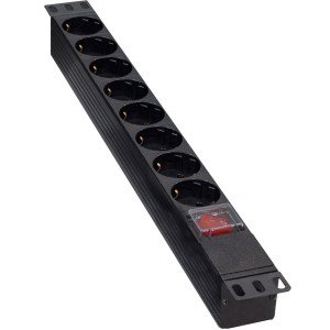 Розетковий блок 19 дюймів, 8 підключень без кабелю
