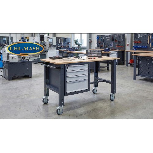 Верстак мобільний (на регульованих опорах) ВРМ 21 3МС Ч