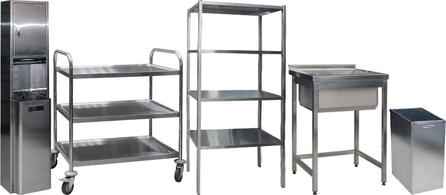Фото мебели из нержавеющей стали в ассортименте производителя УХЛ-МАШ Фото мебели из нержавеющей стали в ассортименте производителя УХЛ-МАШ
