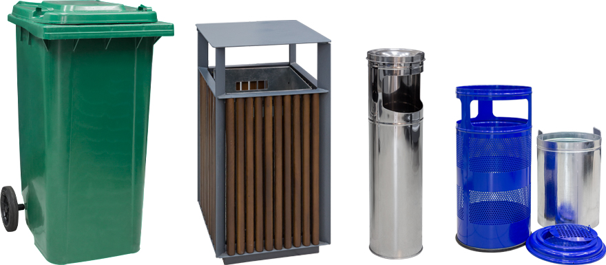 Фото урн и контейнеров для мусора