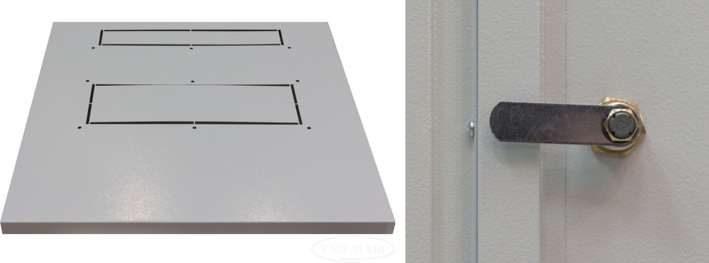 Фото верхней крышки и замка серверного шкафа