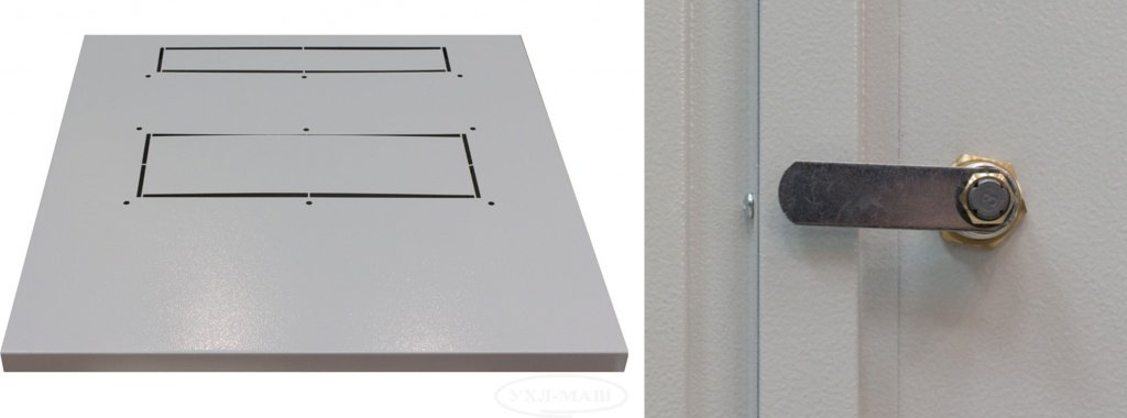 Фото верхней крышки и замка серверного шкафа